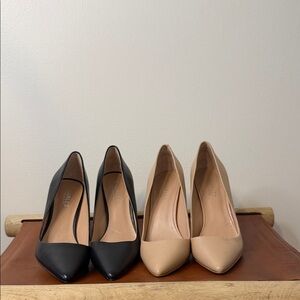 Charles by Charles David Black and Tan Heels